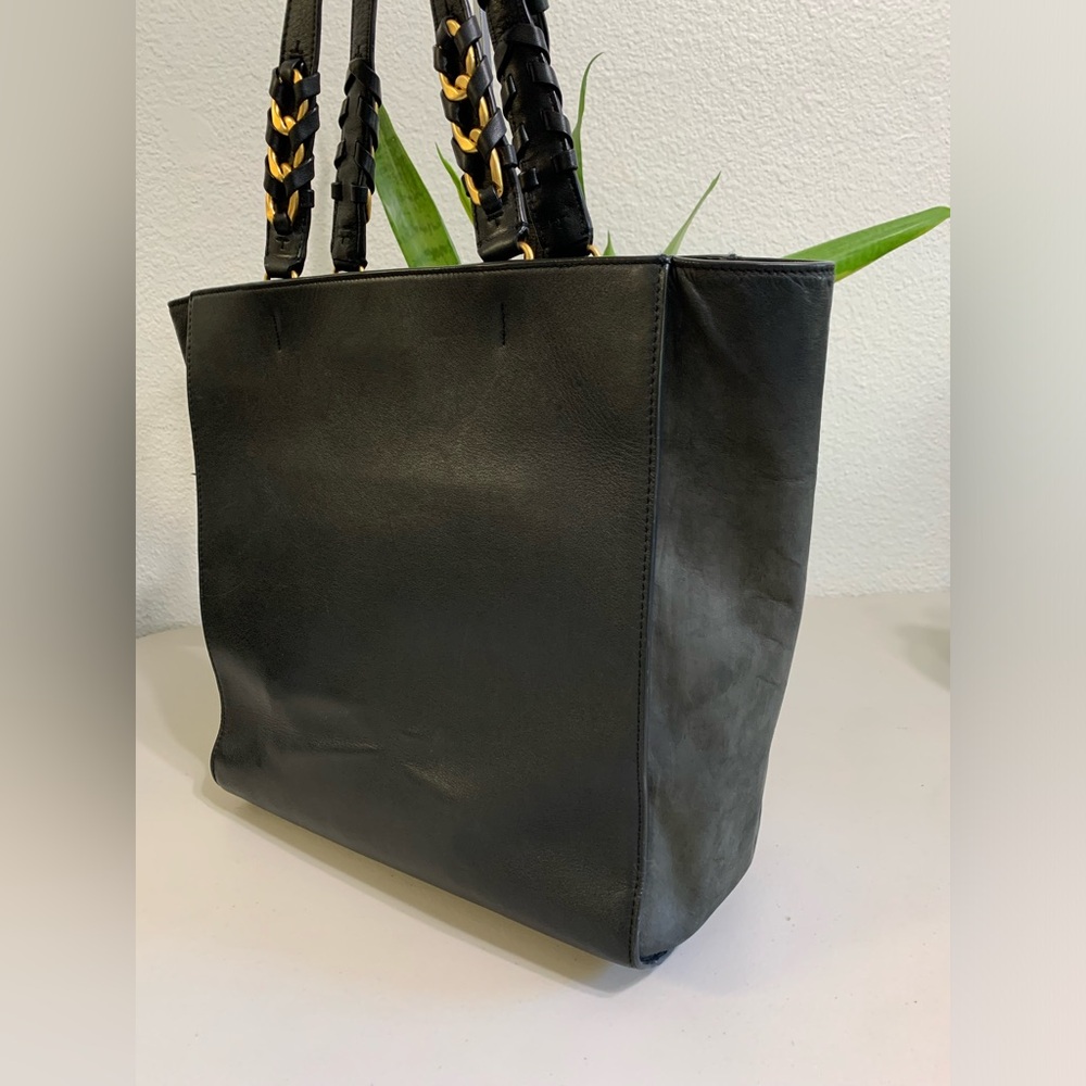 ππ TORY BURCH Brooke Leather & Suede Tote Handbag - Picture 4 of 15